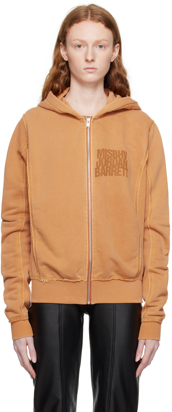 Misbhv Ssense Exclusive Orange Jordan Barrett Edition Printed Hoodie In Burnt Orange