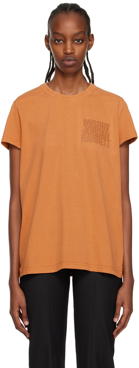 Misbhv Ssense Exclusive Orange T-shirt In Burnt Orange