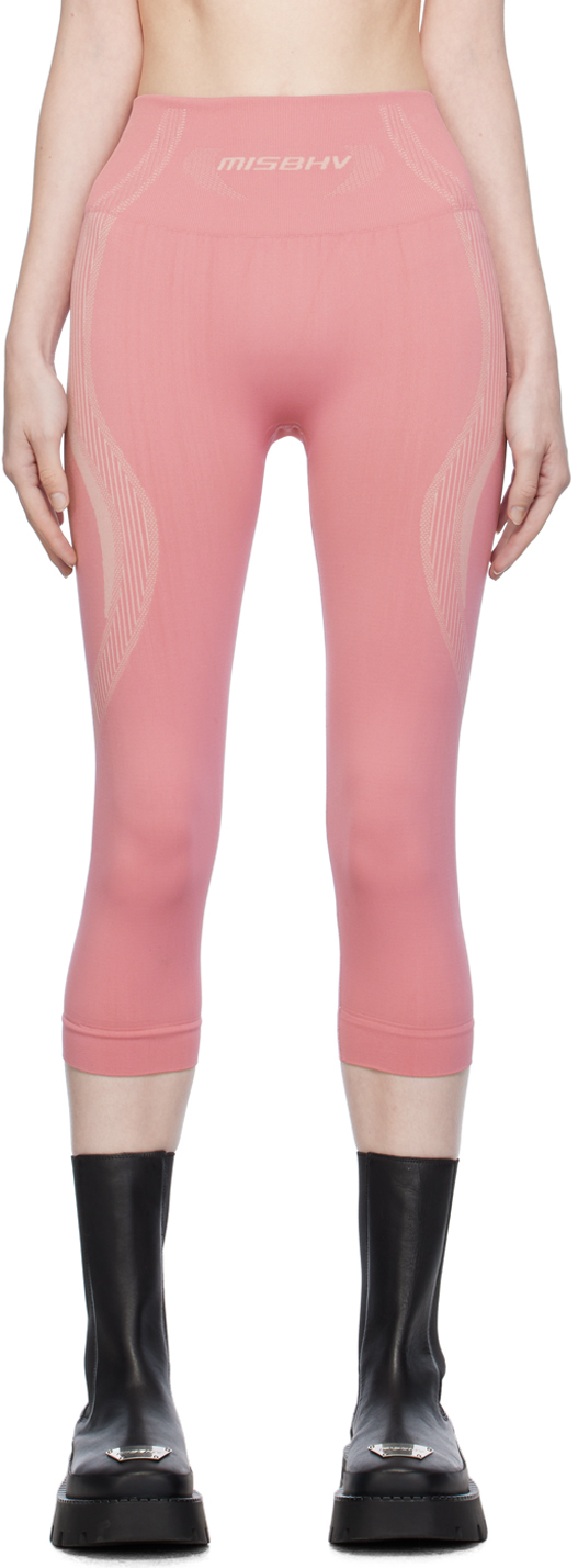 Pink Jacquard Leggings