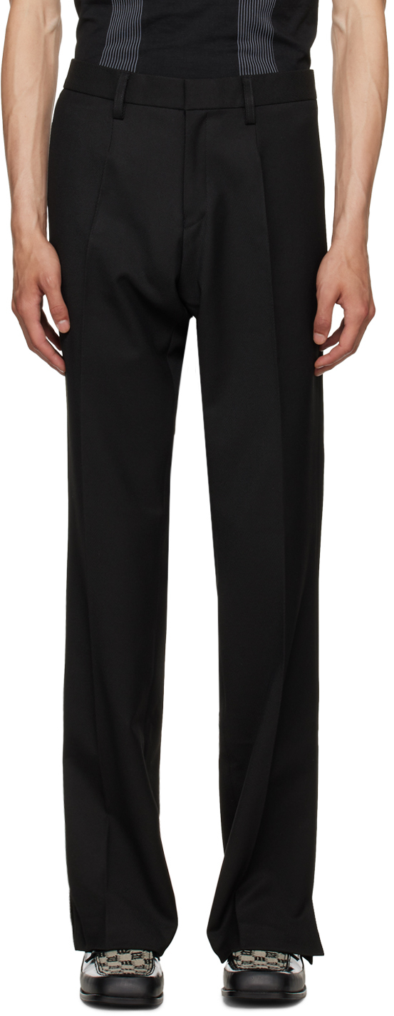 Black Tailored Trousers by MISBHV on Sale