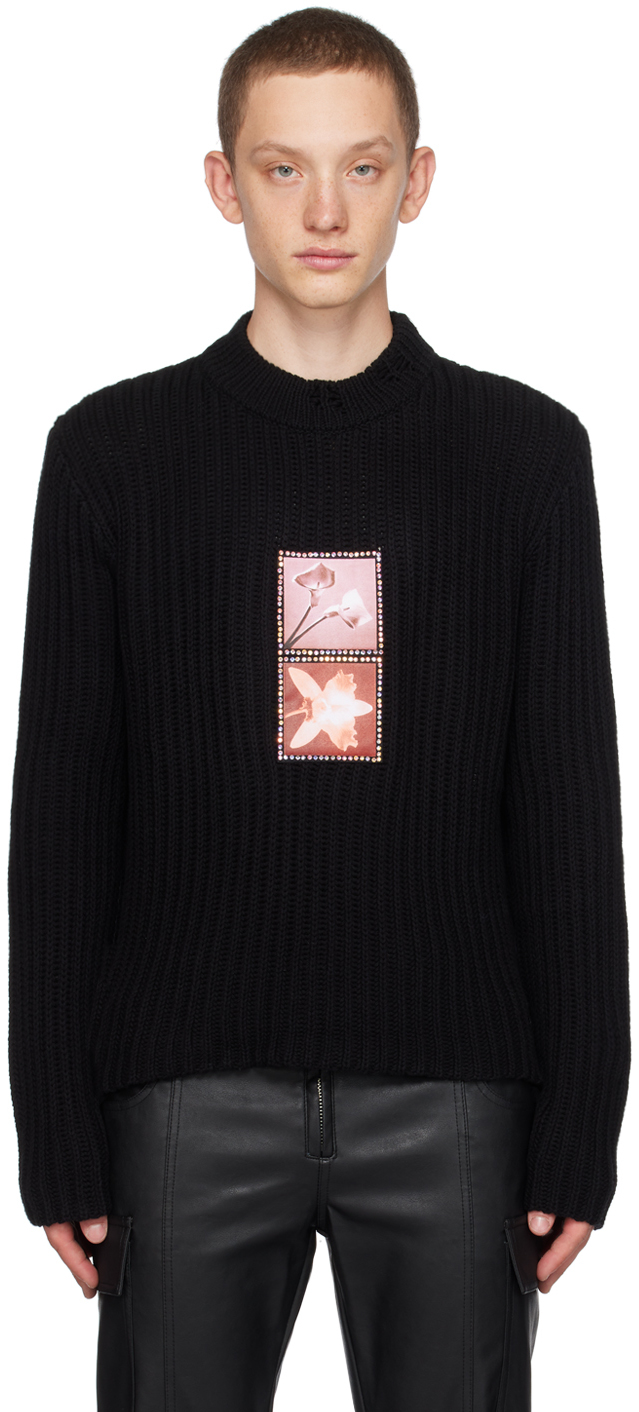 MISBHV: Black Printed Sweater | SSENSE