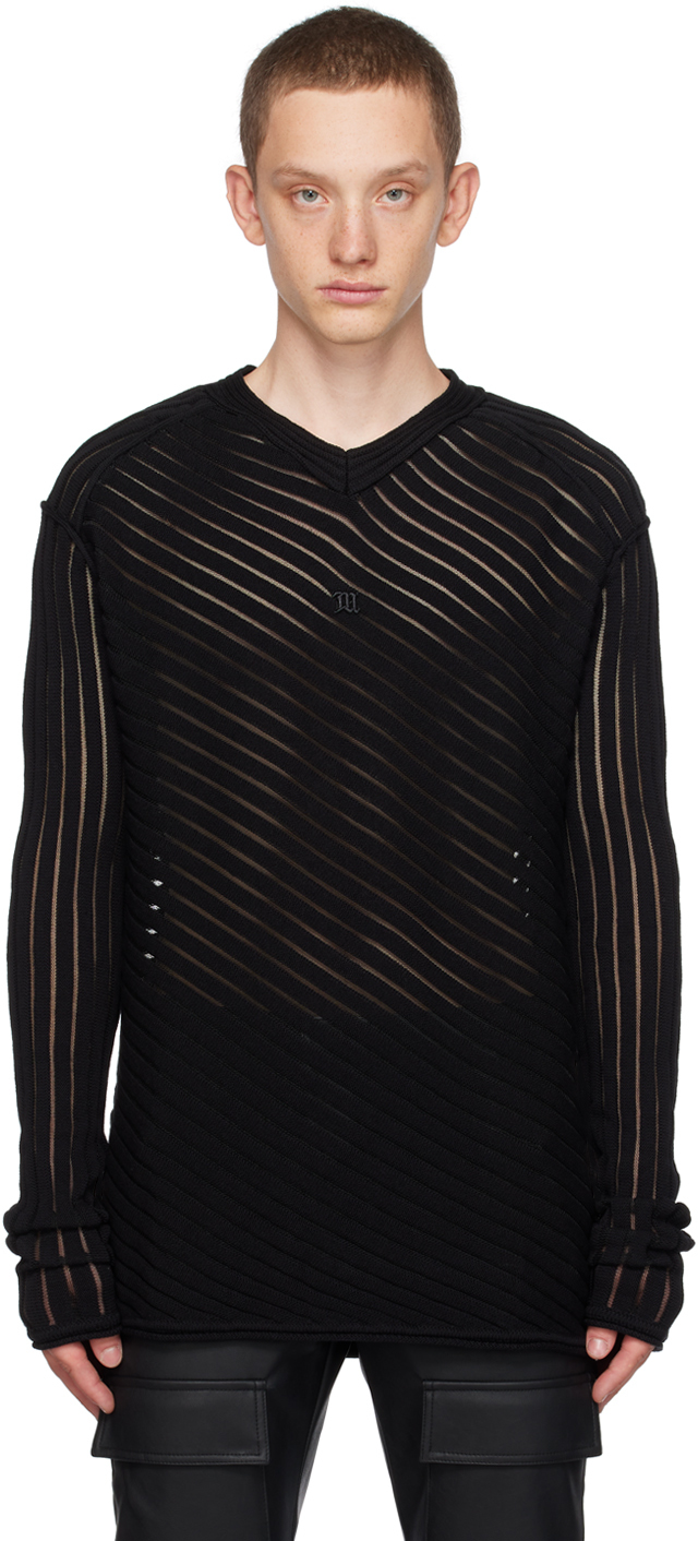 Black Monofilament Sweater by MISBHV on Sale