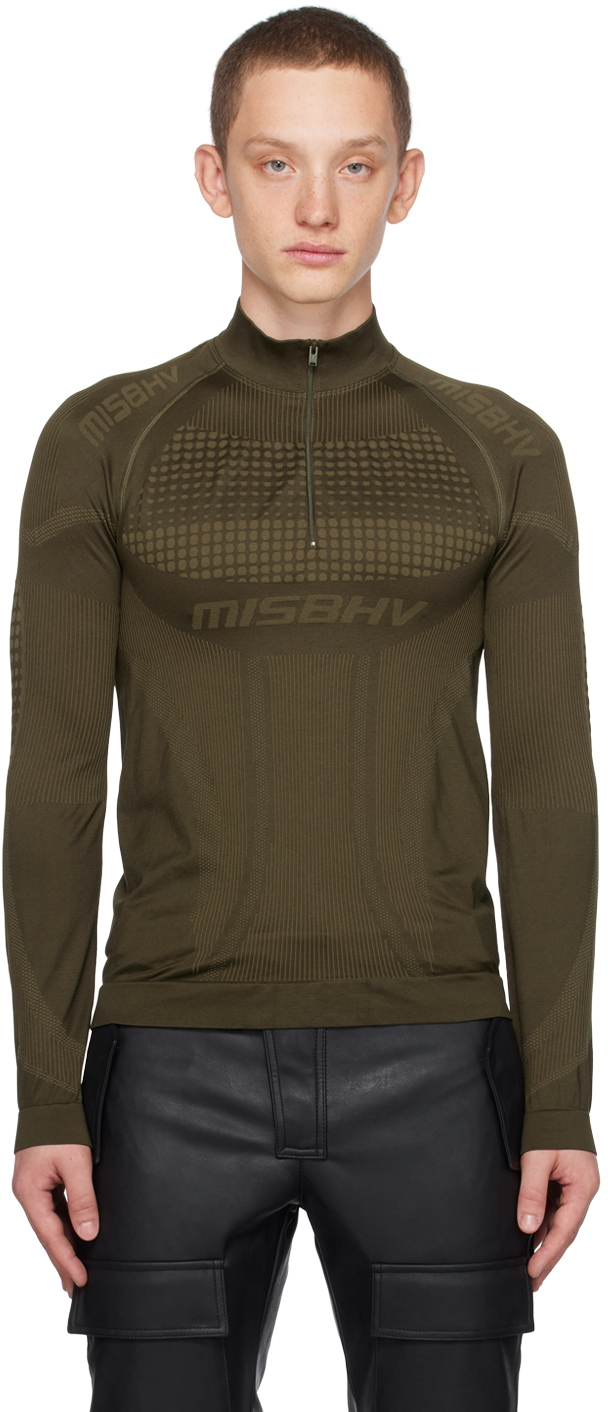 Shop Misbhv Khaki Europa Sweatshirt In Grunge Olive