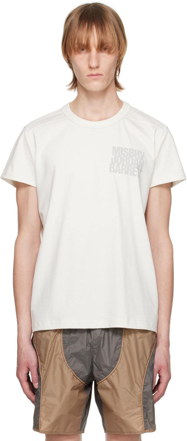 Misbhv Off-white Jordan Barrett Edition Printed T-shirt In Coconut Milk