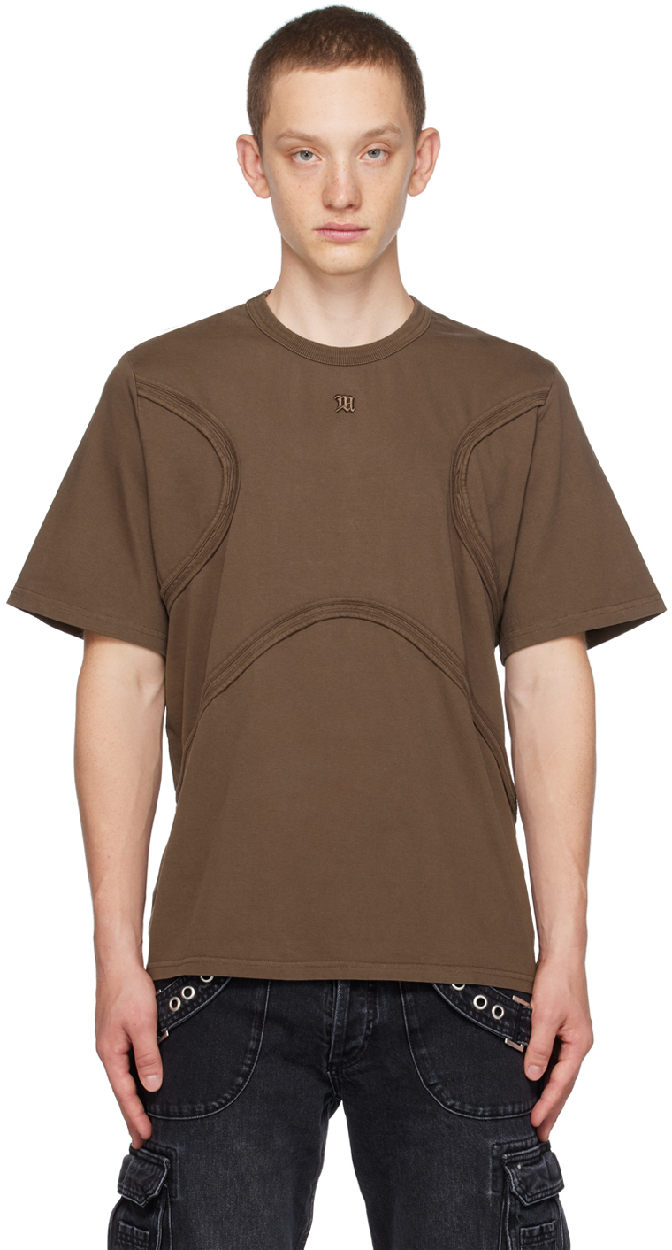 Shop Misbhv Brown X T-shirt In Dark Brown