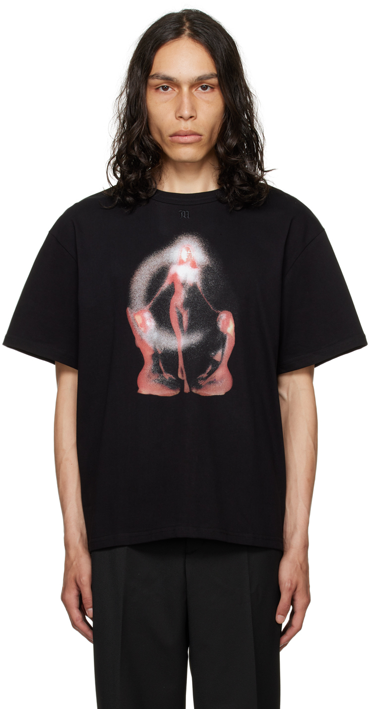 MISBHV: Black 'Procession Of Moons' T-Shirt | SSENSE