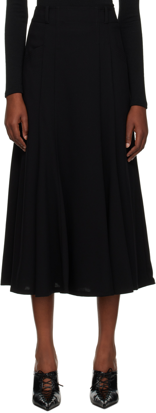 Black Laura Midi Skirt