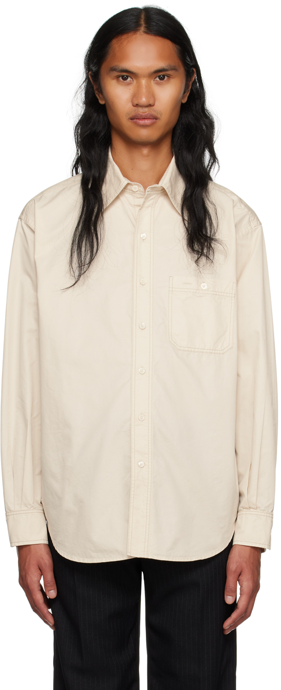 Maiden Name: Beige Ian Shirt | SSENSE Canada