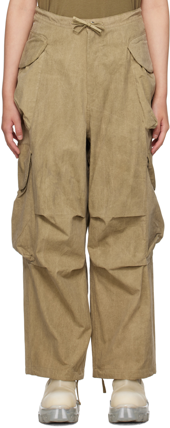 Beige Gocar Trousers by Entire Studios on Sale