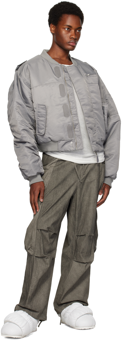 Entire Studios Gray A-2 Bomber Jacket | Smart Closet