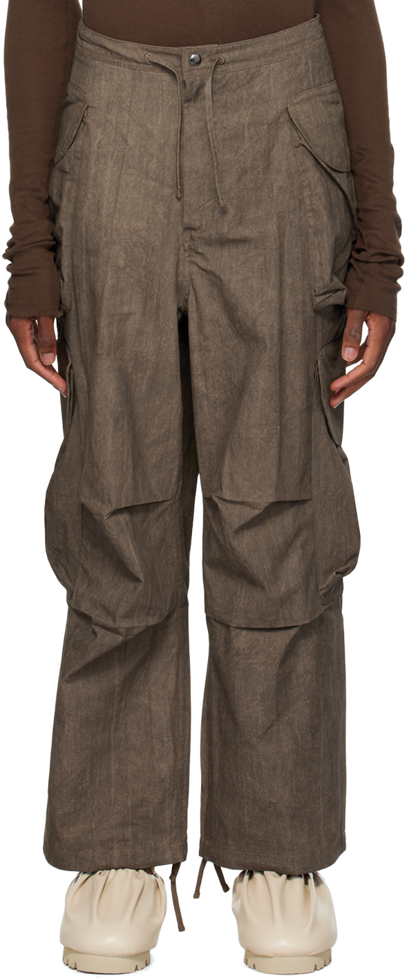 Brown Gocar Cargo Pants by Entire Studios on Sale