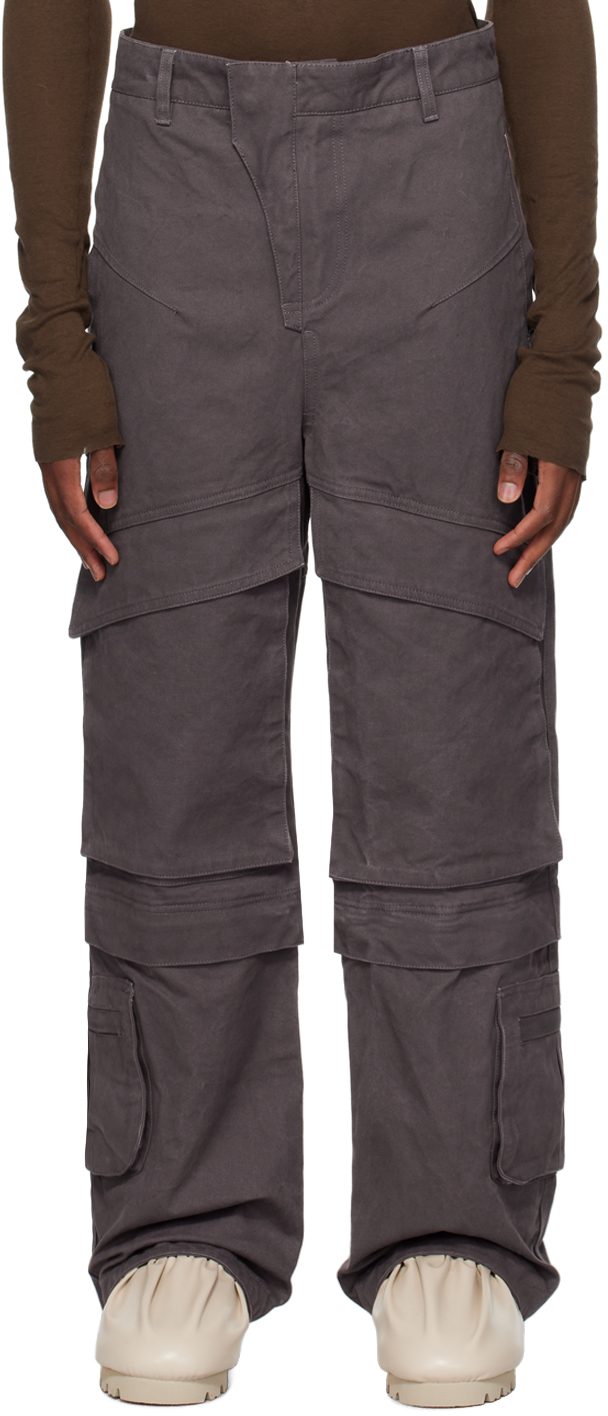 ENTIRE STUDIOS PURPLE HARD CARGO PANTS