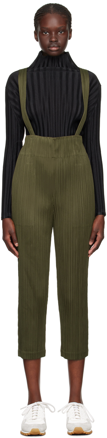 Issey Miyake Khaki Monthly Colors September Jumpsuit In 65 Khaki