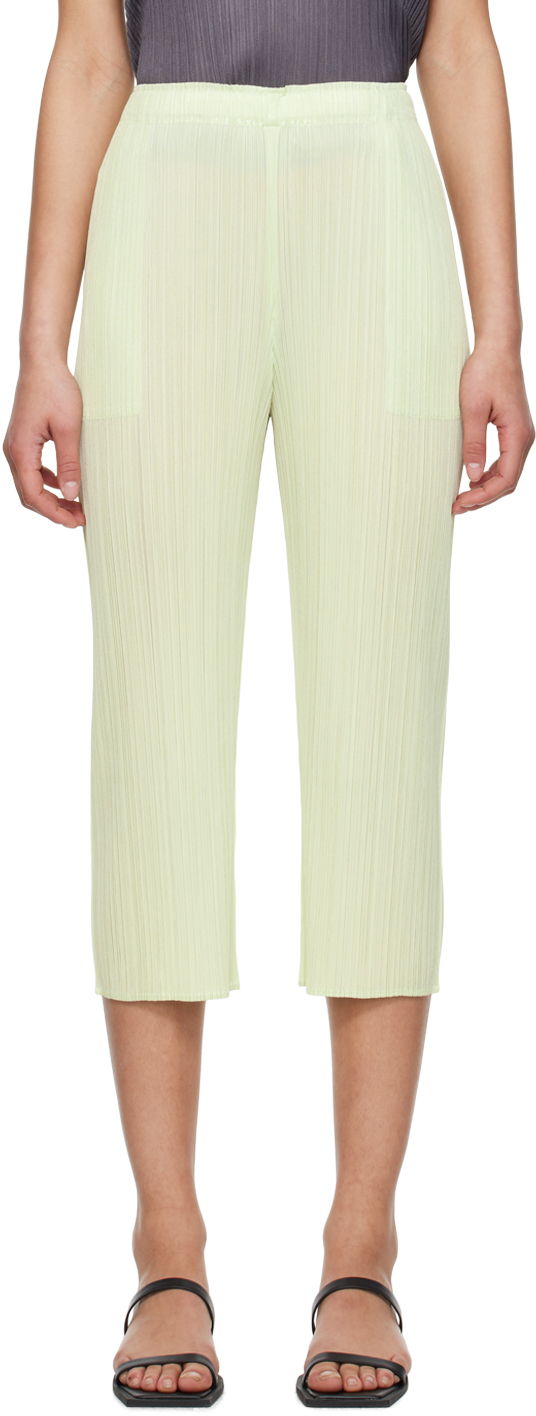 Issey Miyake Green Monthly Colors May Trousers