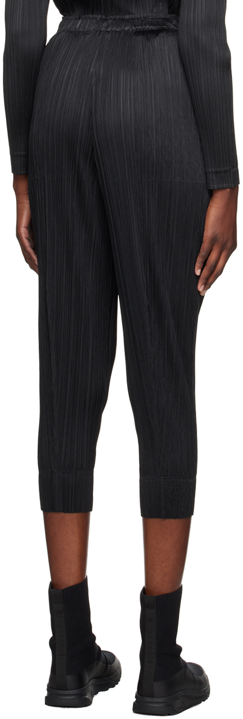 PLEATS PLEASE ISSEY MIYAKE Black Monthly Colors September Trousers ...