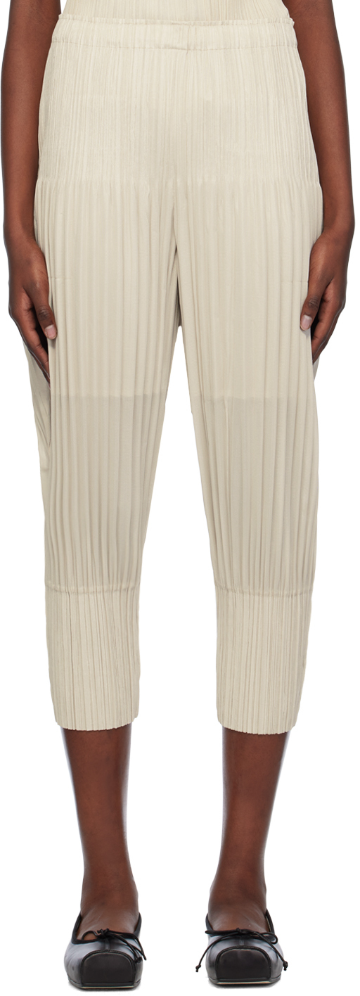 Beige Thicker Bottoms 2 Trousers