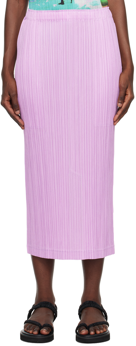 Purple Thicker Midi Skirt