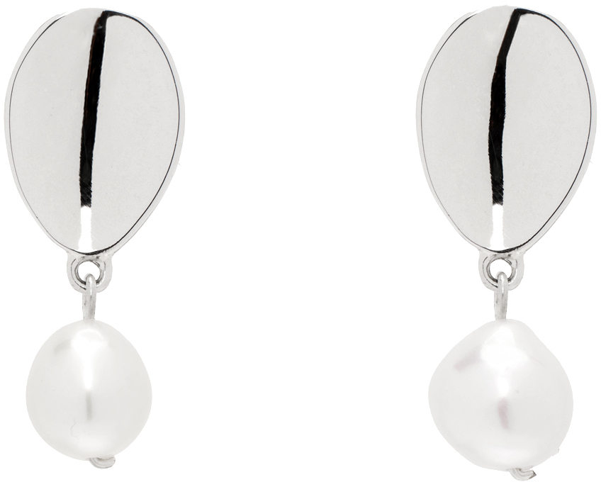 Silver Pearl Everyday Drop Earrings