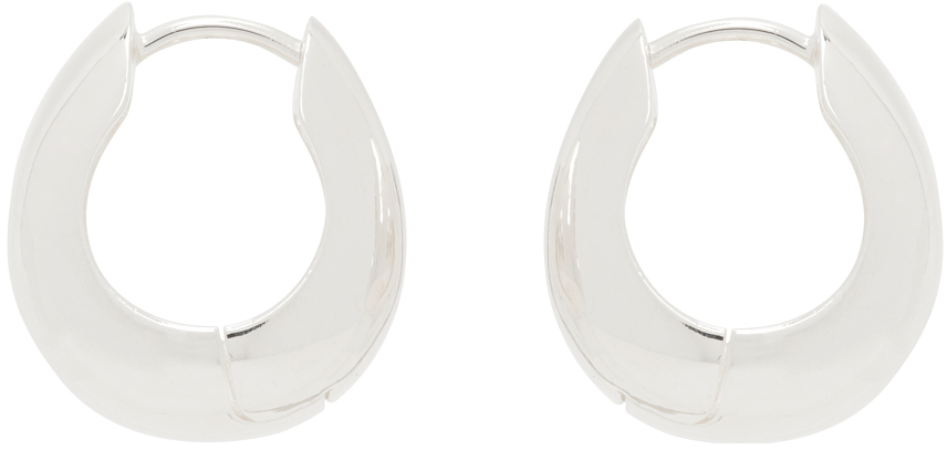 Silver Hinged Hoop Earrings