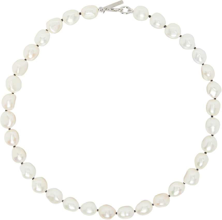 Sophie Buhai White Simple Baroque Pearl Necklace
