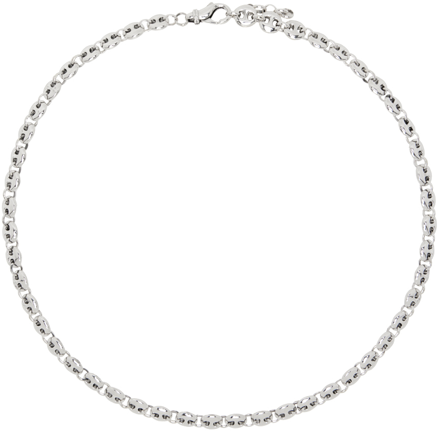 Silver Small Circle Link Necklace