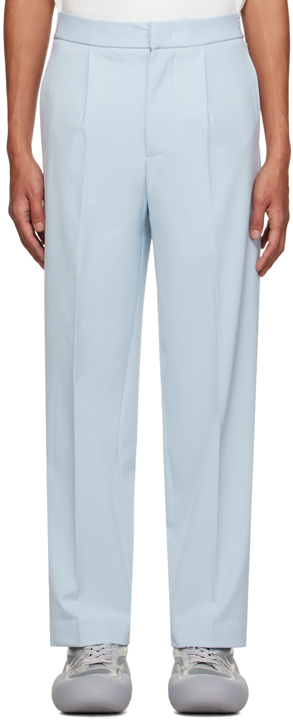 Bonsai Blue Loose-fit Trousers In Ice Ice