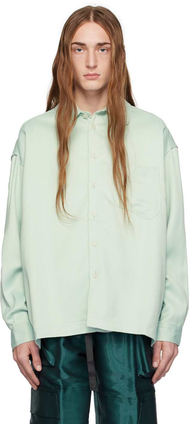 Bonsai Blue Buttoned Shirt In Ice Ice