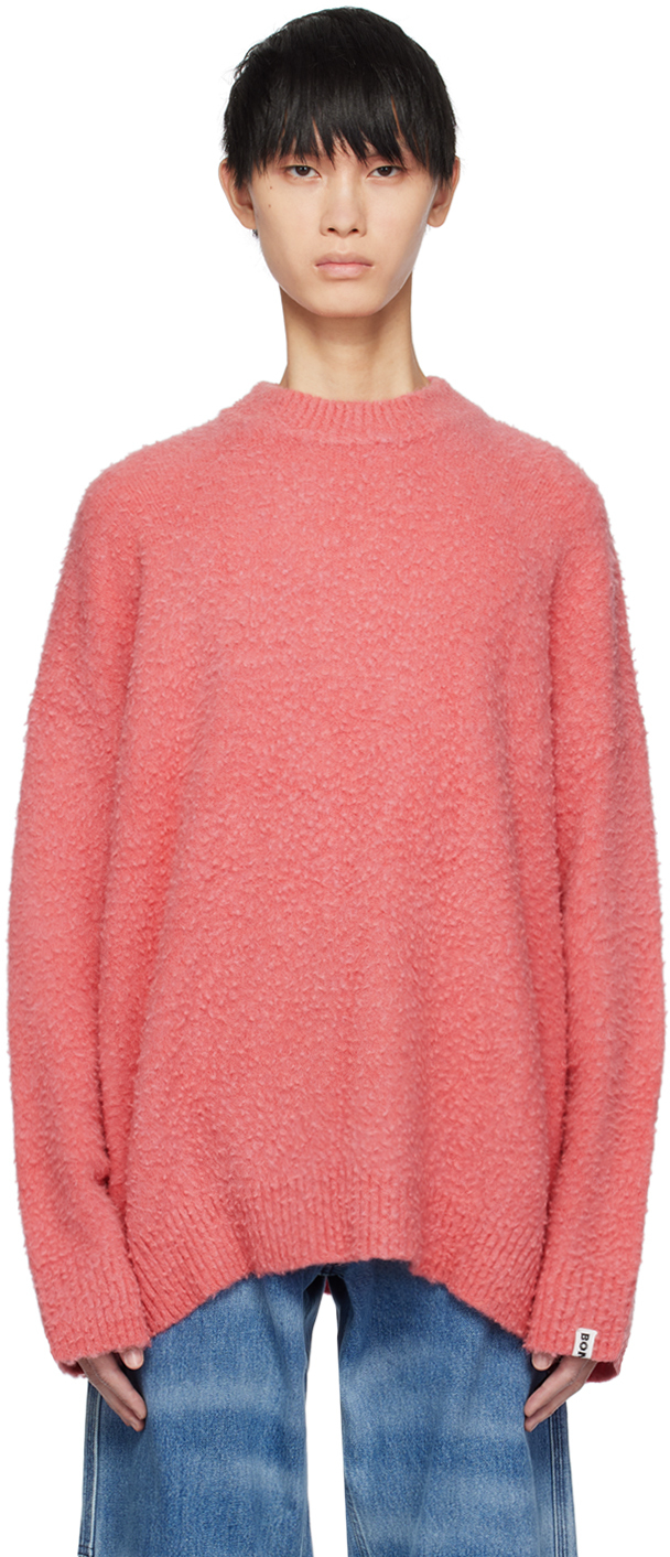Shop Bonsai Pink Casentino Sweater In Peach Amber