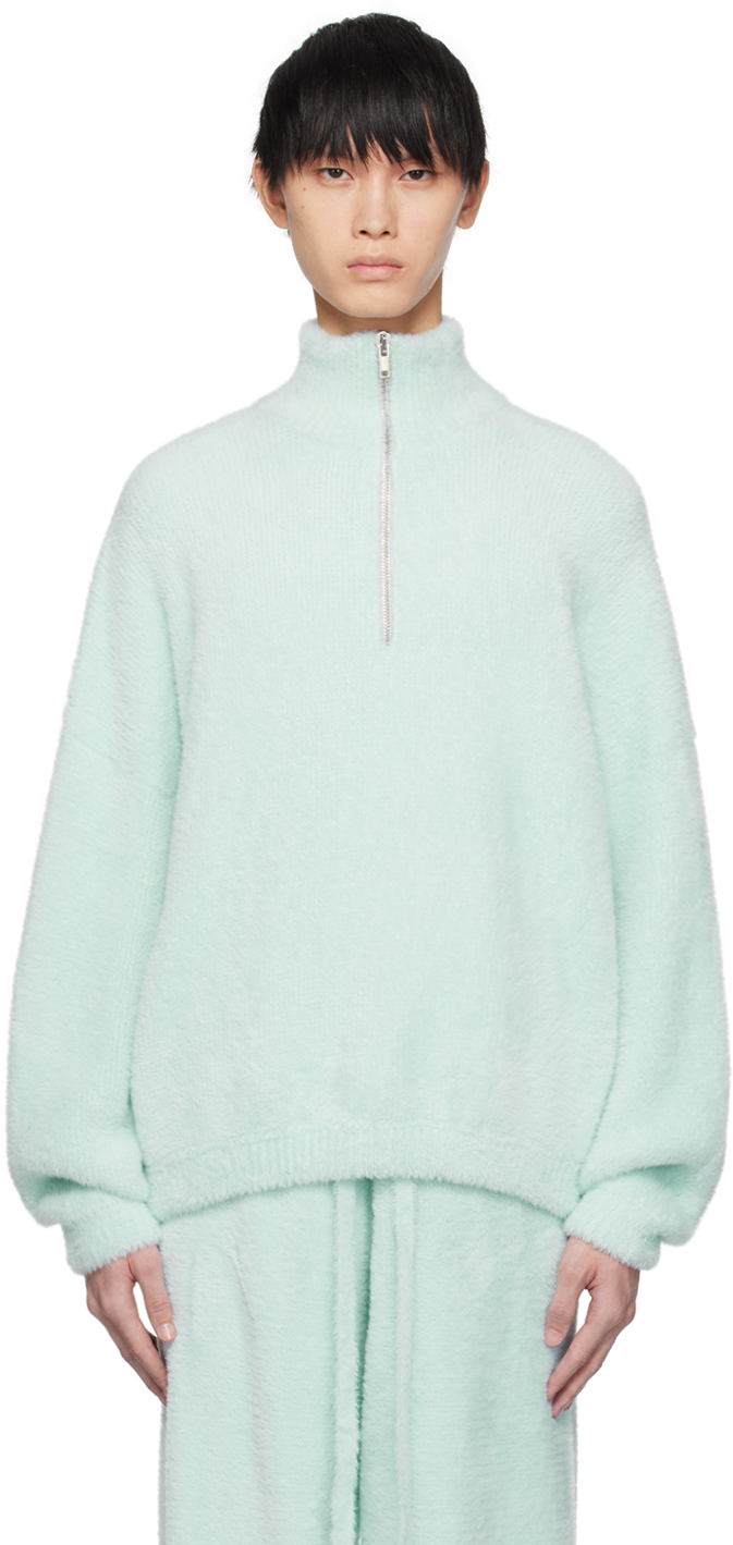 Blue Half-Zip Sweater