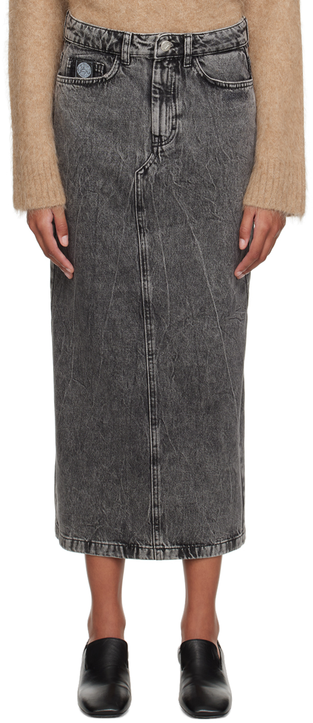 Gray Louis Denim Maxi Skirt