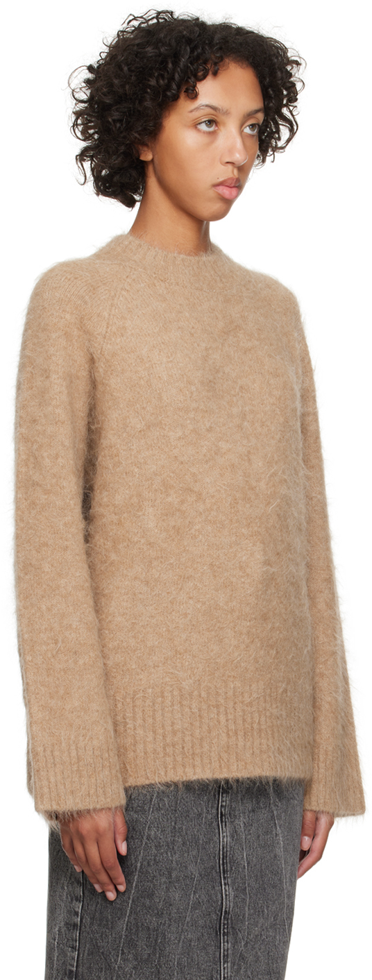 Holzweiler Beige Fure Fluffy Sweater In 1003 Beige