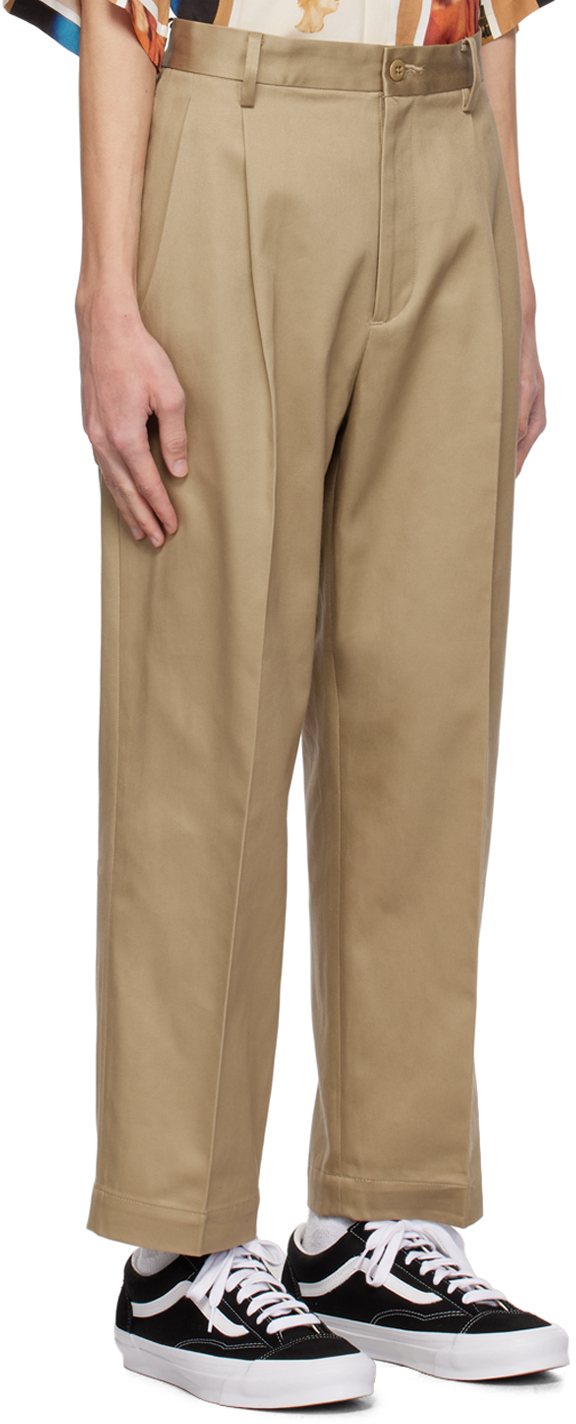 WACKO MARIA Beige Pleated Trousers | Smart Closet