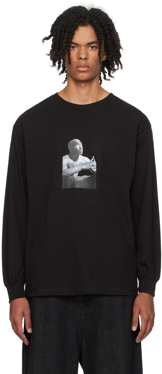 Black '2Pac' Long Sleeve T-Shirt