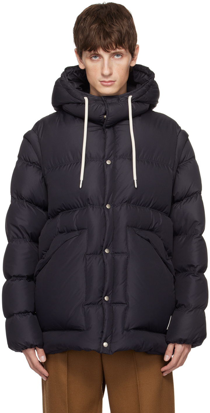 Navy Convertible Down Jacket