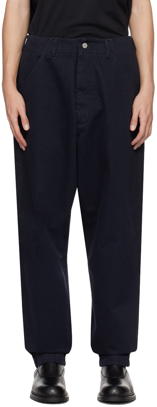 Emporio Armani: Navy Loose-Fit Jeans | SSENSE
