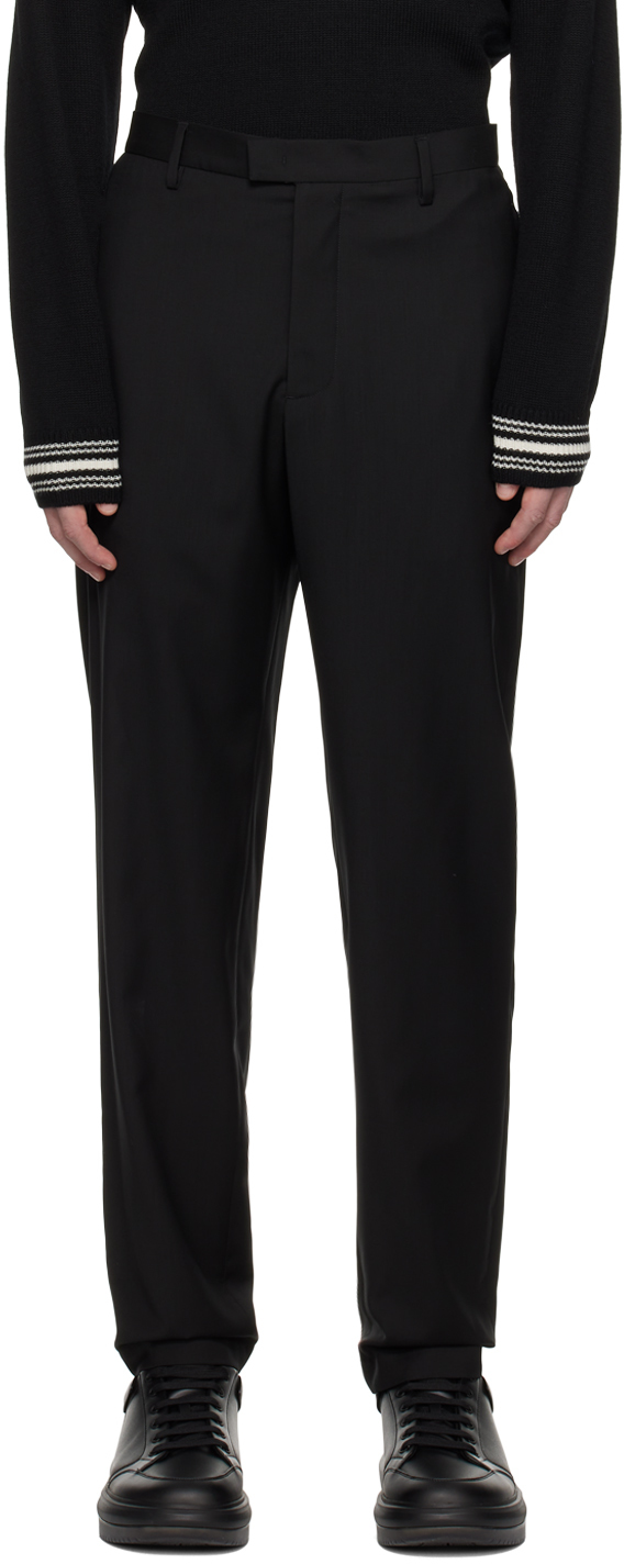 Emporio Armani Black Three-pocket Trousers In Nero