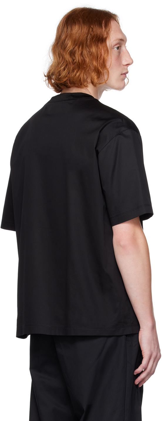 Emporio Armani Black Patch T-shirt In Nero