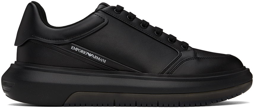 Emporio Armani Black X4x633 Sneakers In Black+black