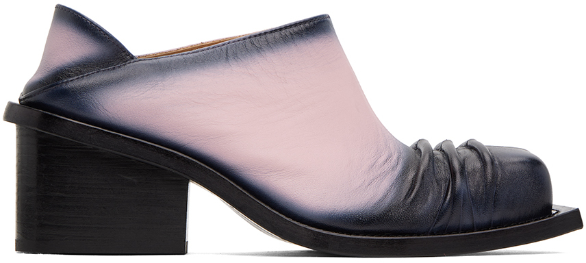 SSENSE Exclusive Black & Pink Convertible Chunky Heel Mules
