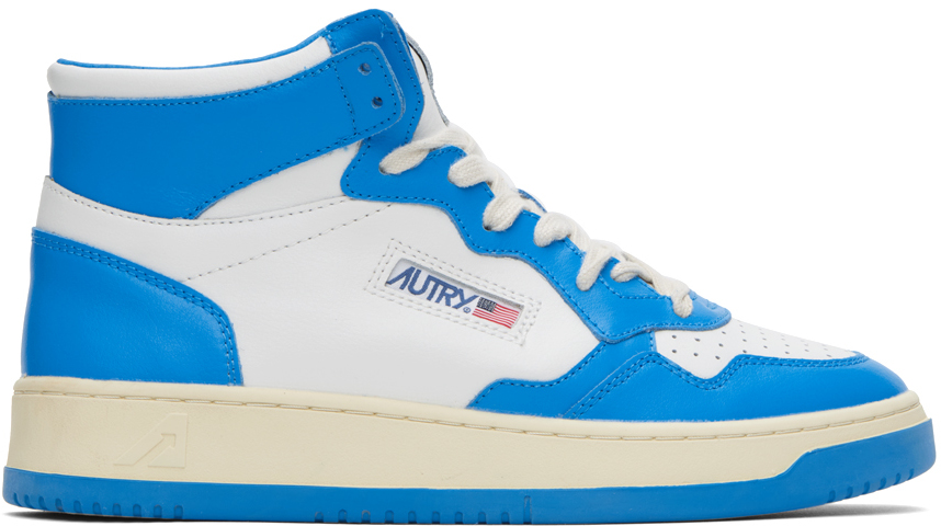 Blue & White Medalist Sneakers