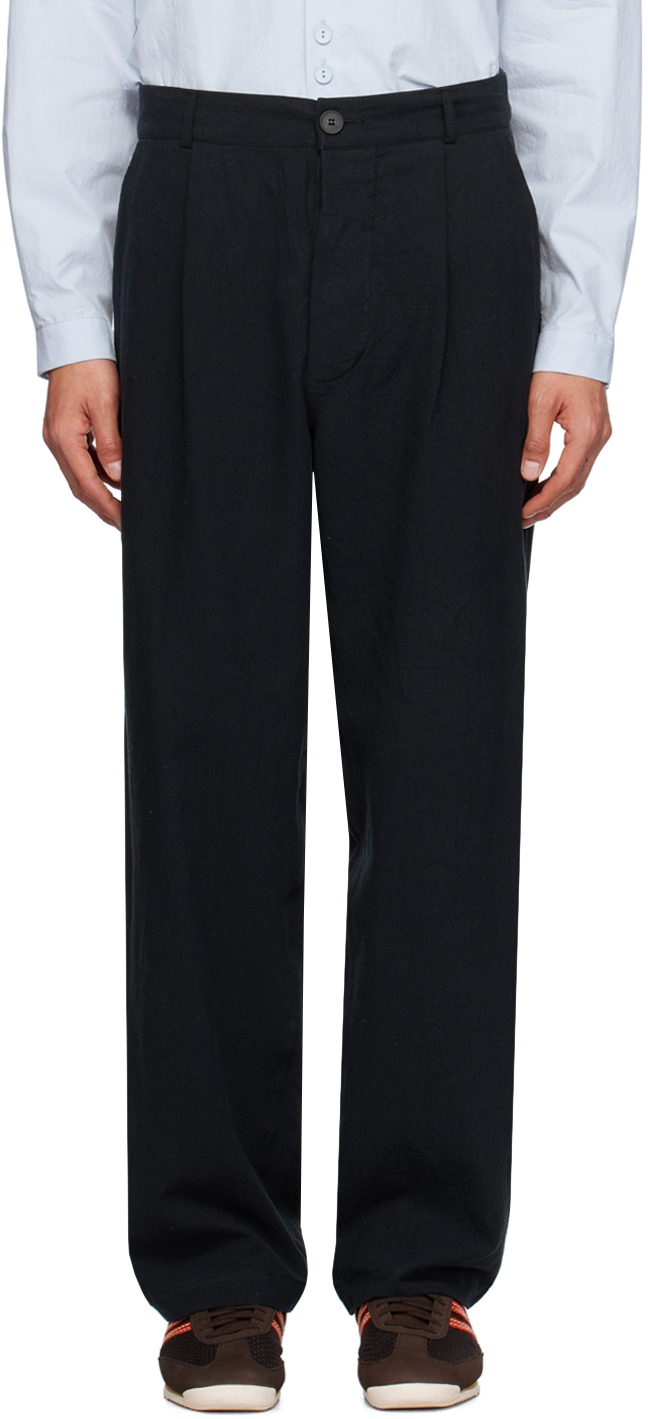 Black Typewriter Trousers