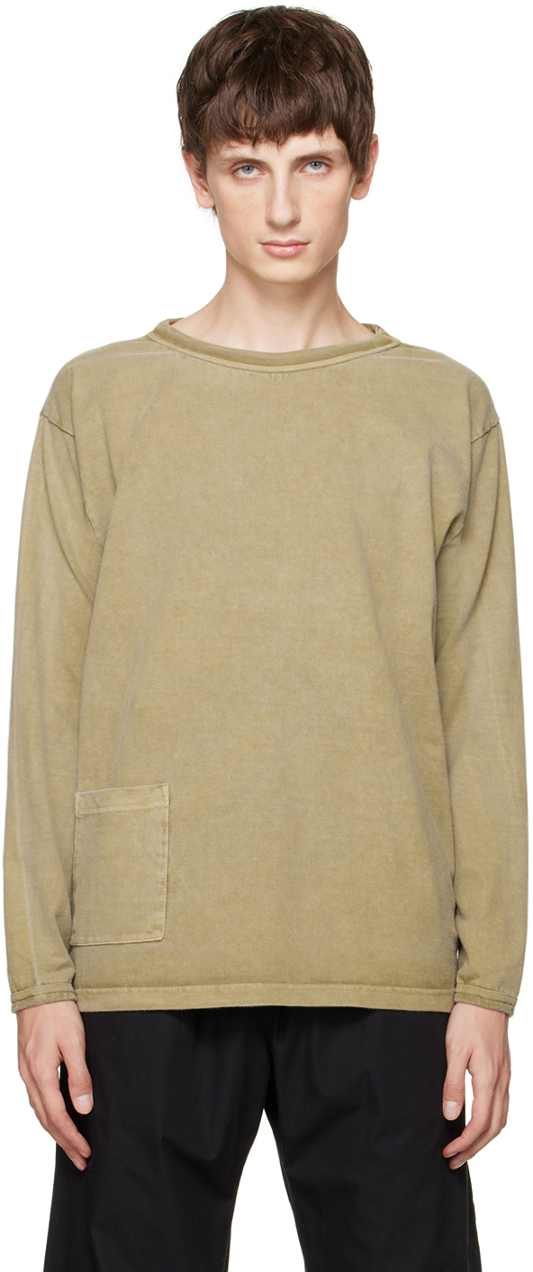 【関税込み】XENIA TELUNTS カーキ Koshtan 長袖Tシャツ XENIA TELUNTSのカーキ Koshtan 長袖Tシャツがセール中