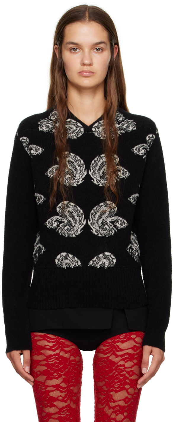 Black & White Paisley Sweater