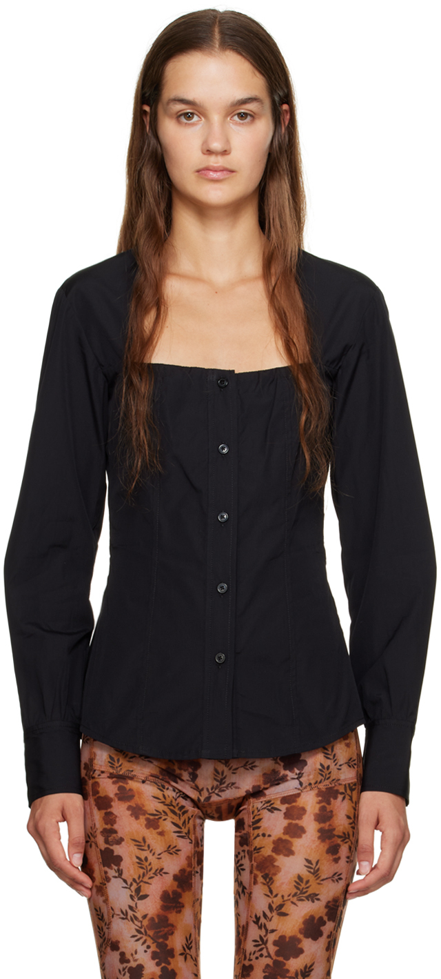 Black Paneled Shirt