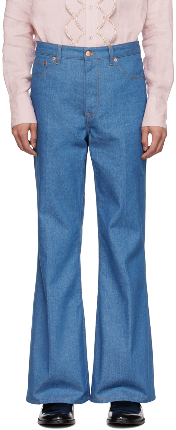Blue Zip-Fly Jeans