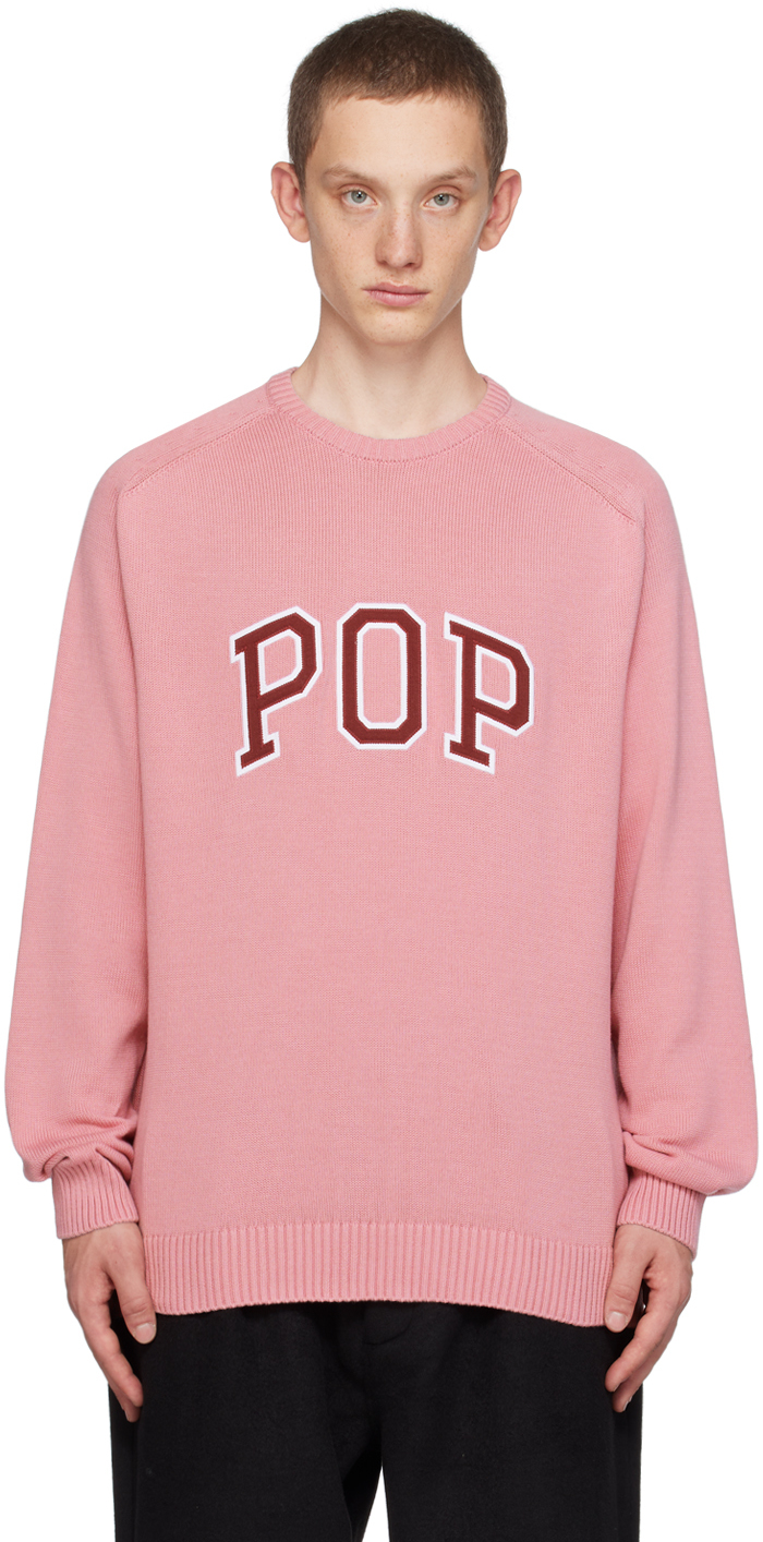 Pink Appliqué Sweater by Pop Trading Company on Sale