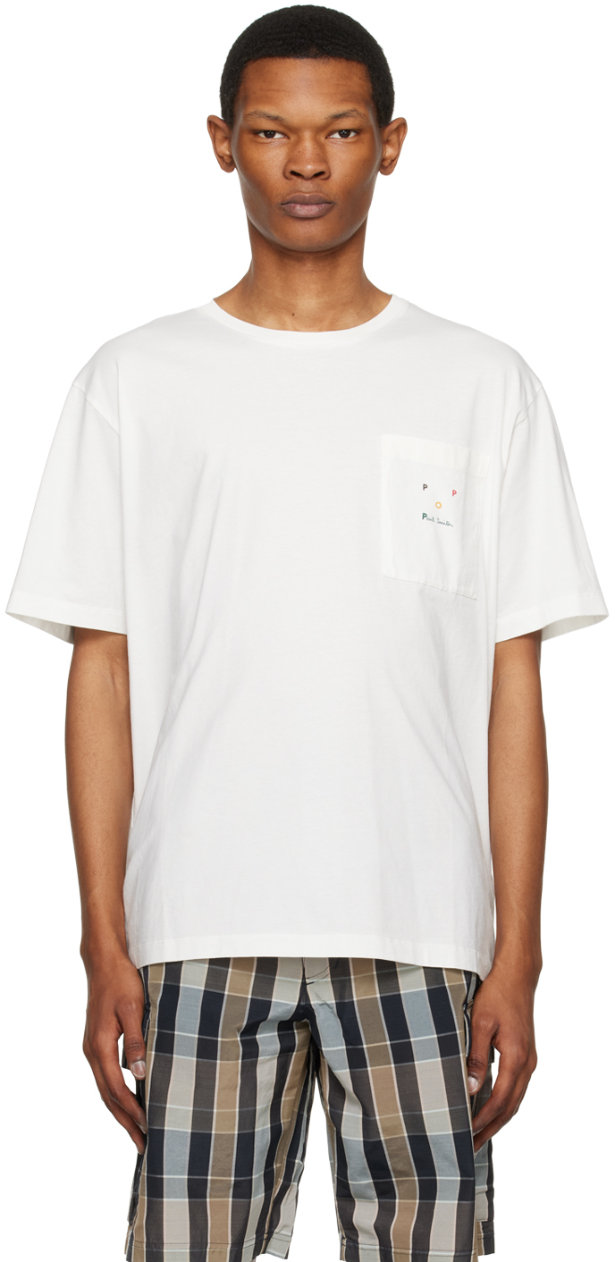 Pop Trading Company White Paul Smith Edition Pocket T-shirt