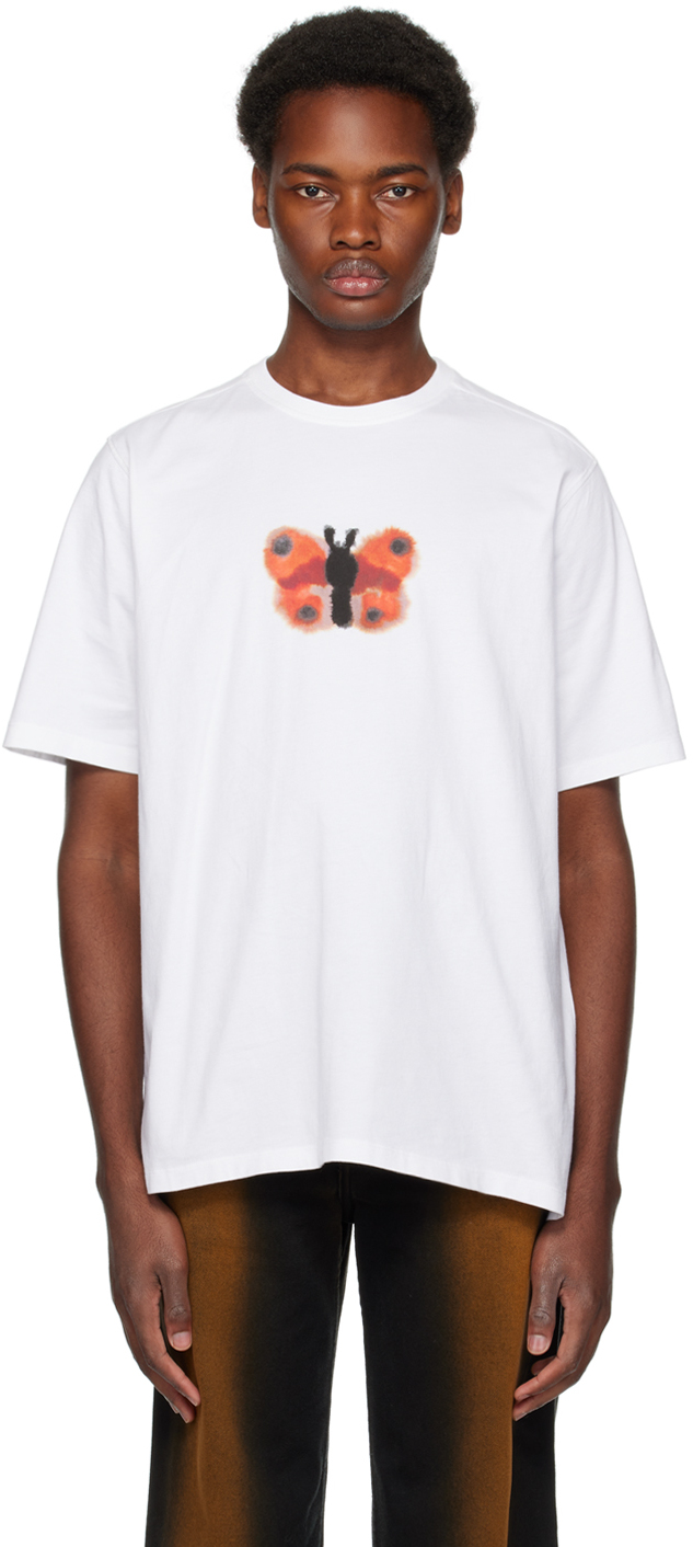 Pop Trading Company White Rop Butterfly T-shirt