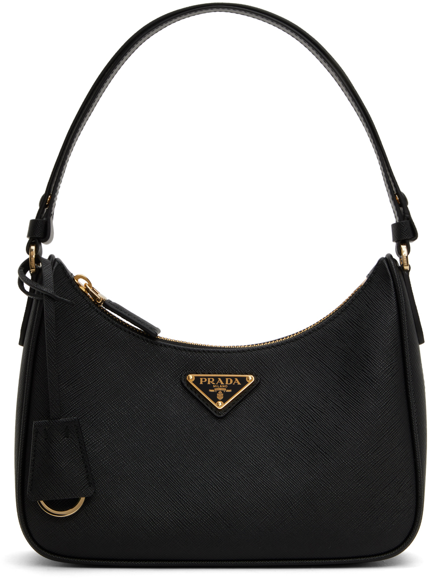Prada: Black Mini Re-Edition Bag