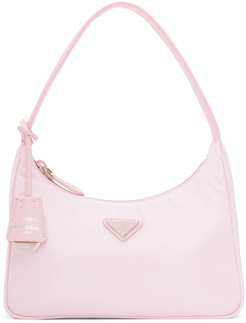 Prada: Pink Mini Re-Nylon Re-Edition 2000 Bag | SSENSE Canada
